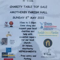Charity tabletop sale