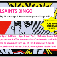 Bingo Tuesday 27 January 2026 – Hovingham